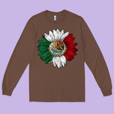 Mexico Sunflower Long Sleeve Tee Designed By Adodesignshop