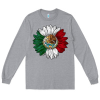Heather Grey mexico sunflower Long Sleeve Tee - AdoDesignShop