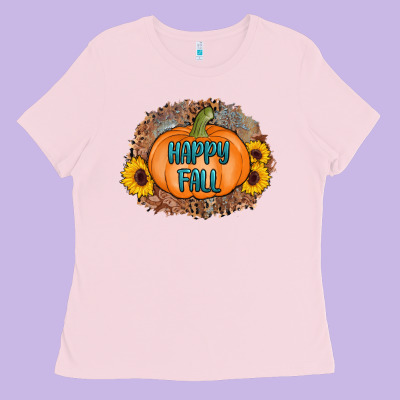 Happy Fall Ladies Tee Designed By Adodesignshop