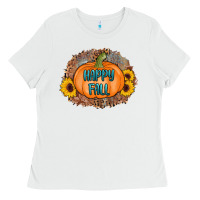 White happy fall Ladies Tee - AdoDesignShop
