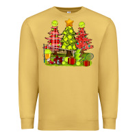 Antique Gold Christmas With Tennis Trees Premium Sweatshirt - BundleAndBundleShop