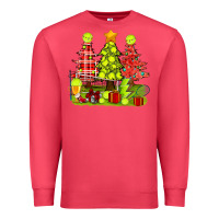 Cardinal Christmas With Tennis Trees Premium Sweatshirt - BundleAndBundleShop