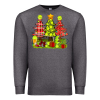 Charcoal Heather Christmas With Tennis Trees Premium Sweatshirt - BundleAndBundleShop
