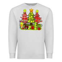 Dove Grey Christmas With Tennis Trees Premium Sweatshirt - BundleAndBundleShop