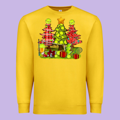 Christmas With Tennis Trees Premium Sweatshirt Designed By Bundleandbundleshop