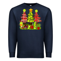 Navy Christmas With Tennis Trees Premium Sweatshirt - BundleAndBundleShop