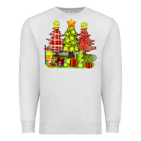 Oatmeal Heather Christmas With Tennis Trees Premium Sweatshirt - BundleAndBundleShop