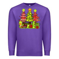 Purple Christmas With Tennis Trees Premium Sweatshirt - BundleAndBundleShop