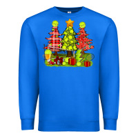 True Royal Christmas With Tennis Trees Premium Sweatshirt - BundleAndBundleShop