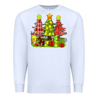 White Christmas With Tennis Trees Premium Sweatshirt - BundleAndBundleShop