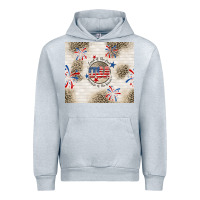 Heather Grey usa land of the free because of the brave Urban Hoodie - TumblerDesignByShophia