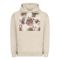 Pigment French Oak usa land of the free because of the brave Urban Hoodie - TumblerDesignByShophia