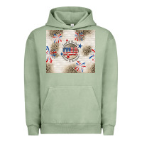 Pigment Oil Green usa land of the free because of the brave Urban Hoodie - TumblerDesignByShophia
