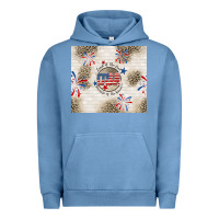 Pigment Pebble Blue usa land of the free because of the brave Urban Hoodie - TumblerDesignByShophia