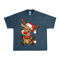 Midnight Navy baby christmas reindeer Urban Heavy Tee - AdoDesignShop