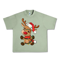 Oil Green baby christmas reindeer Urban Heavy Tee - AdoDesignShop