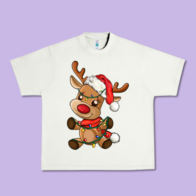 Baby Christmas Reindeer Urban Heavy Tee Designed By Adodesignshop