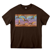 Chocolate Brown dinosaur pterodactyl sippy cup Heavy Core Tee - Artiststas