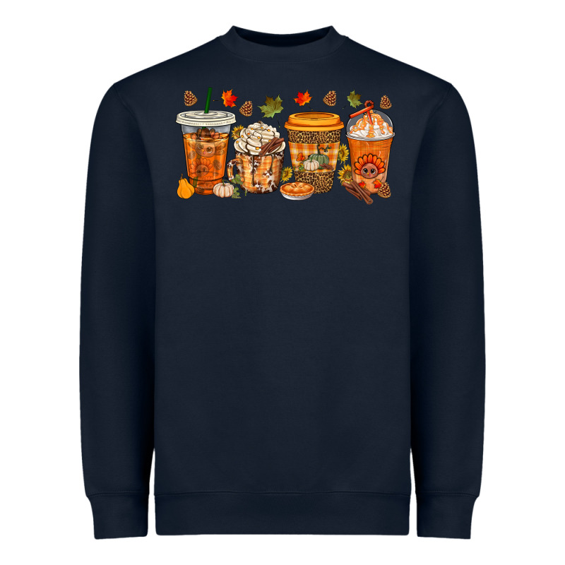 Western Thanksgiving Coffee Cups Bbs Heavyweight Sweatshirt by BundleAndBundleShop | Teevron