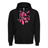 Black pink vibes Zipper Hoodie - MaliasSmallBusiness