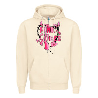 Sandshell pink vibes Zipper Hoodie - MaliasSmallBusiness