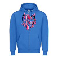 True Royal pink vibes Zipper Hoodie - MaliasSmallBusiness
