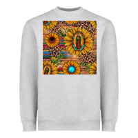 Our Lady Of Guadalupe Sunflower  Seamless Pattern Heavyweight Sweatshirt | Teevron