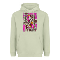 Matcha breast cancer american football ribbon love cure fight bbs Heavyweight Hoodie - BundleAndBundleShop