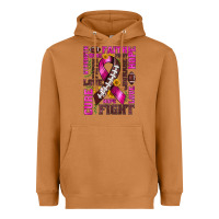 Meerkat breast cancer american football ribbon love cure fight bbs Heavyweight Hoodie - BundleAndBundleShop