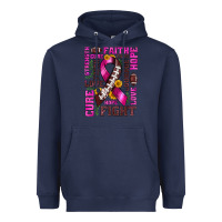 Navy breast cancer american football ribbon love cure fight bbs Heavyweight Hoodie - BundleAndBundleShop