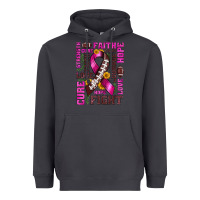 Smoke breast cancer american football ribbon love cure fight bbs Heavyweight Hoodie - BundleAndBundleShop