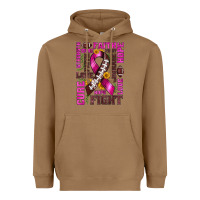 Toasted Coconut breast cancer american football ribbon love cure fight bbs Heavyweight Hoodie - BundleAndBundleShop