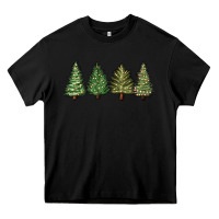 Black christmas trees Heavy Core Tee - MaliasSmallBusiness