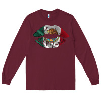 Burgundy mexico lips Long Sleeve Tee - AdoDesignShop