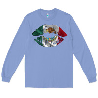 Colony Blue mexico lips Long Sleeve Tee - AdoDesignShop