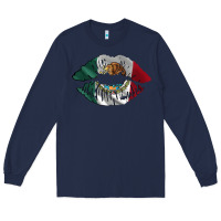 Navy mexico lips Long Sleeve Tee - AdoDesignShop