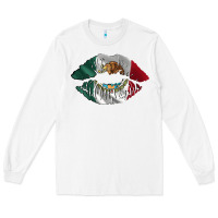 White mexico lips Long Sleeve Tee - AdoDesignShop