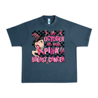 Midnight Navy in october we wear pink for breast cancer Urban Heavy Tee - AdoDesignShop