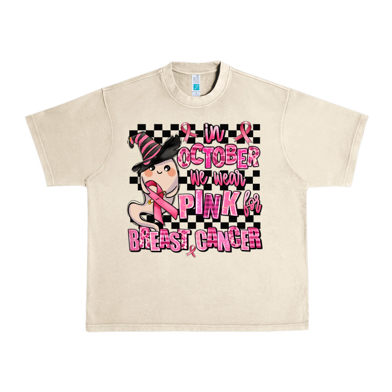 In October We Wear Pink For Breast Cancer Urban Heavy Tee by AdoDesignShop | Teevron