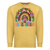 Antique Gold He Is Risen Rainbow Premium Sweatshirt - BundleAndBundleShop