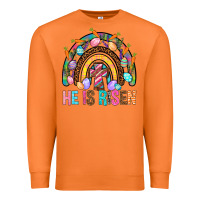 Carrot He Is Risen Rainbow Premium Sweatshirt - BundleAndBundleShop