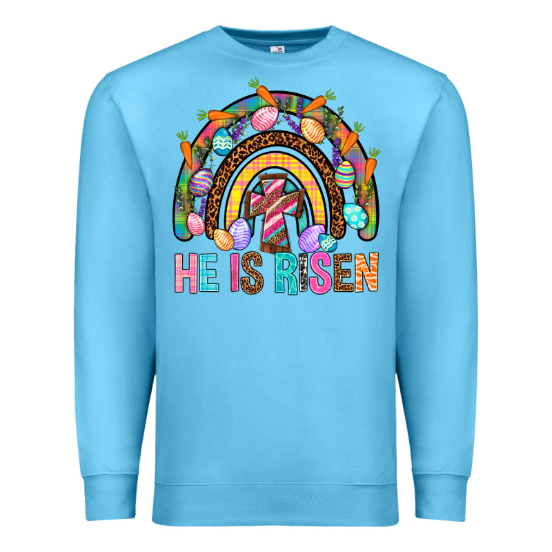 He Is Risen Rainbow Premium Sweatshirt by BundleAndBundleShop | Teevron