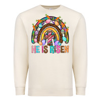 Sandshell He Is Risen Rainbow Premium Sweatshirt - BundleAndBundleShop