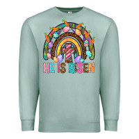 Seafoam He Is Risen Rainbow Premium Sweatshirt - BundleAndBundleShop