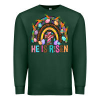 Sports Green He Is Risen Rainbow Premium Sweatshirt - BundleAndBundleShop