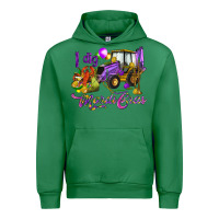 Emerald I dig Mardi Gras Urban Hoodie - HowdyJamesFarm