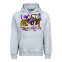 Heather Grey I dig Mardi Gras Urban Hoodie - HowdyJamesFarm