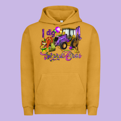 I Dig Mardi Gras Urban Hoodie Designed By Howdyjamesfarm
