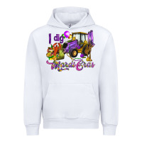 White I dig Mardi Gras Urban Hoodie - HowdyJamesFarm