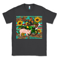 Smoke western farm tractor pig rooster cow sunflowers Classic Tee - Artiststas